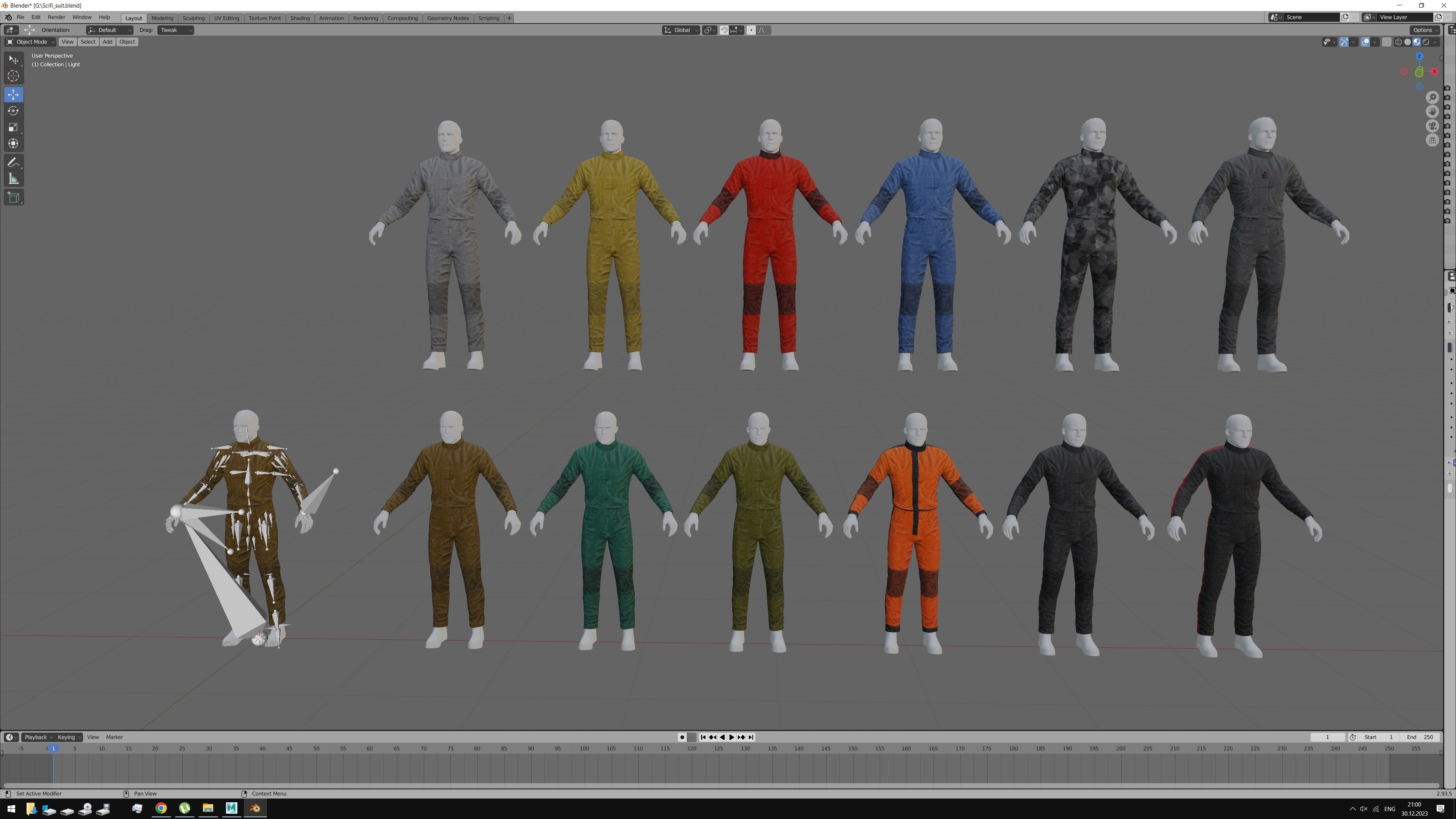 Sci-Fi Jumpsuit Low-poly 3D model_6