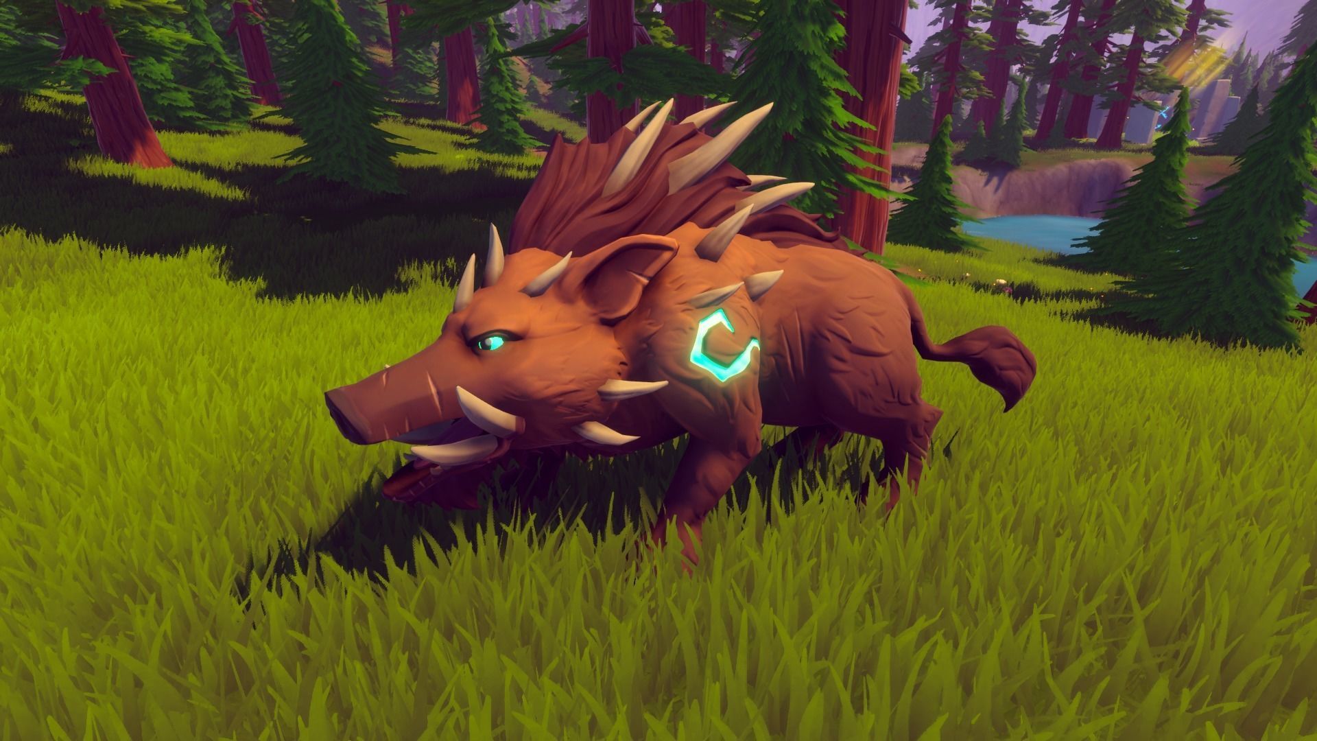 Animated 3d model of a wild boar Unity Asset Low Poly Low-poly 3D model_7