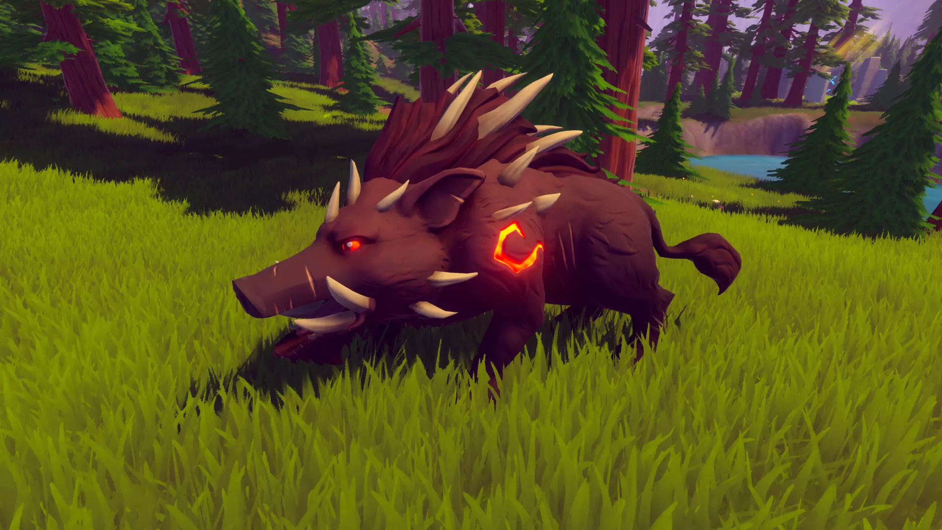 Animated 3d model of a wild boar Unity Asset Low Poly Low-poly 3D model_0