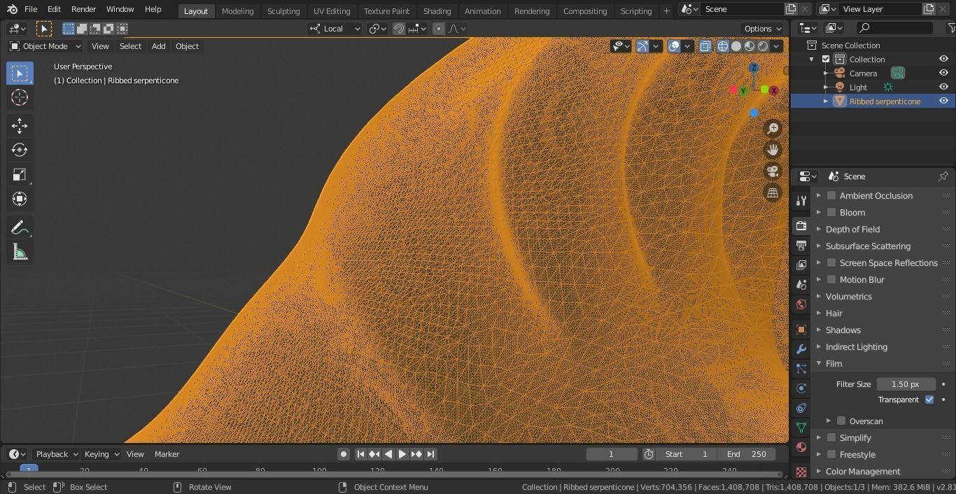 Serpenticone shell ornamented ventral ribs 3D print model_9