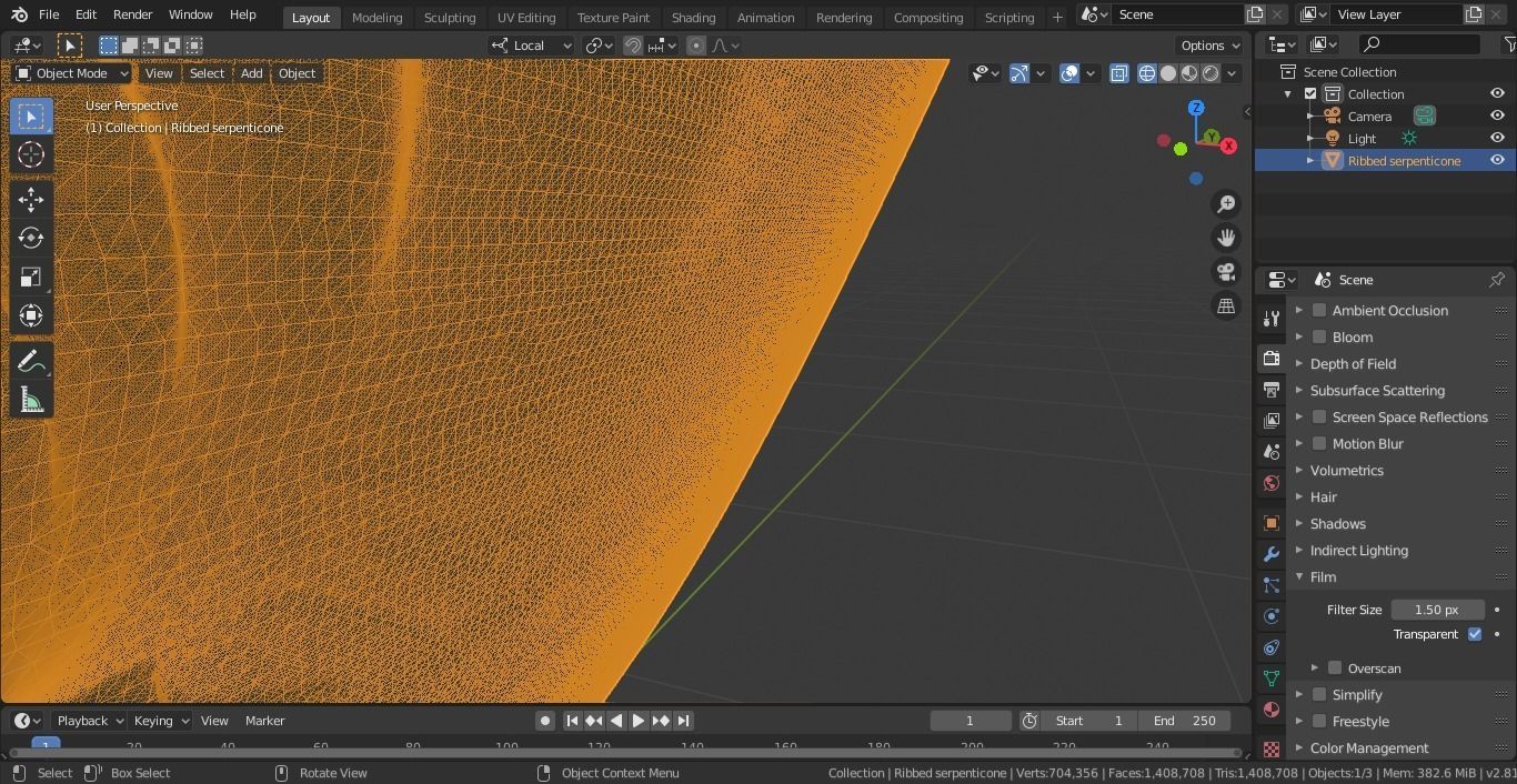 Serpenticone shell ornamented ventral ribs 3D print model_10