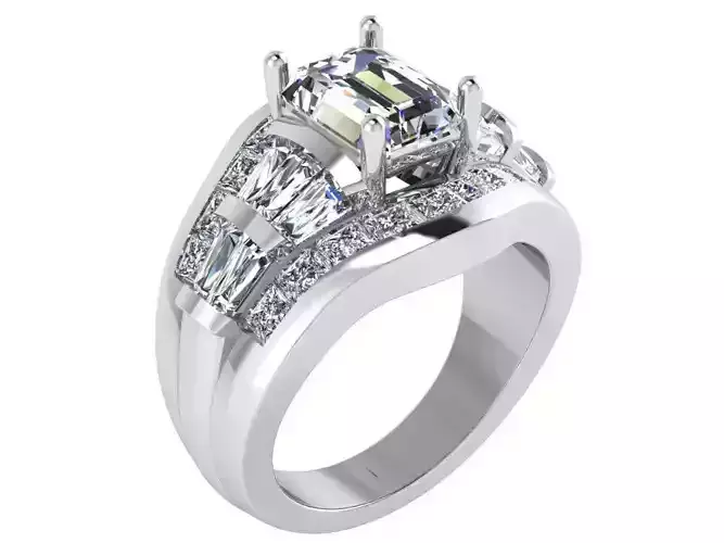 Emerald Diamond Ring 1940