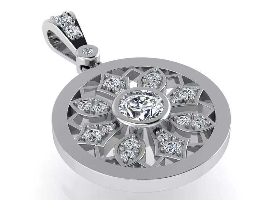 Circle Diamond Pendant 1944 3D print model