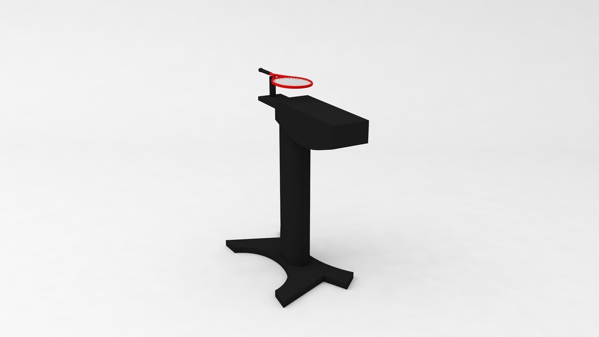 Racket holder 3D model_1