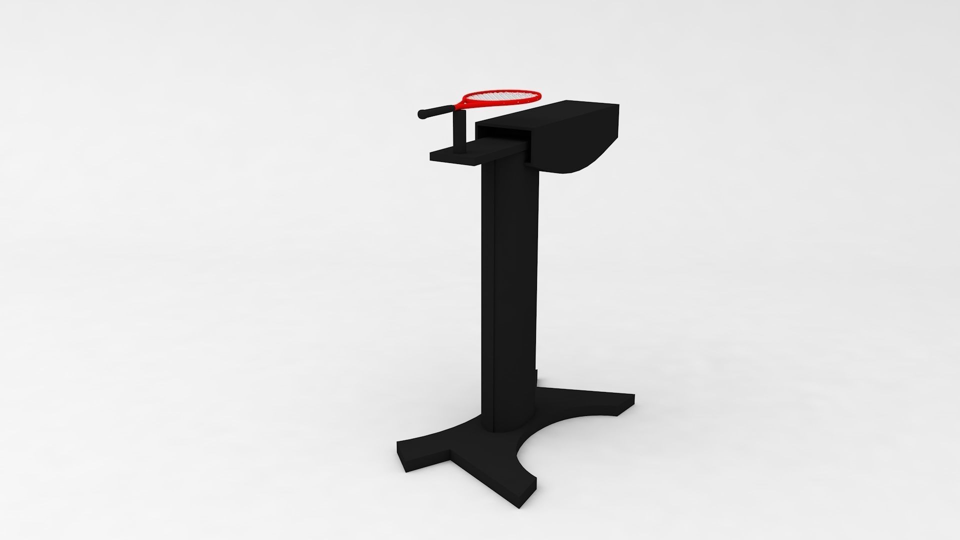 Racket holder 3D model_2