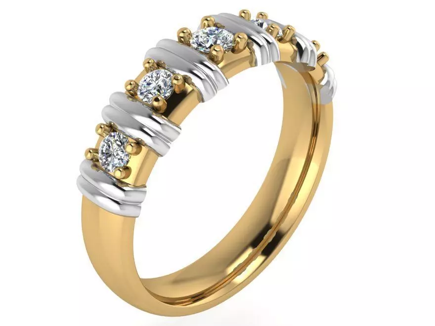 Tied Diamond Band Ring 1948 3D print model