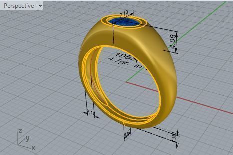 Oval Ring 1953 3D print model_7