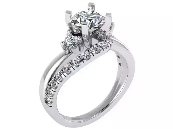 Round Diamond Tension Ring 1963