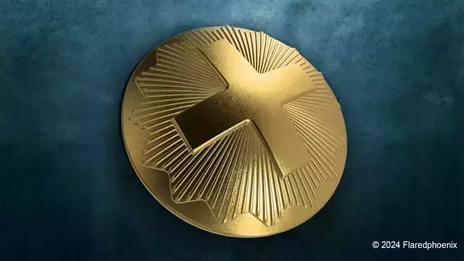 Swiss Army Button 3D print model