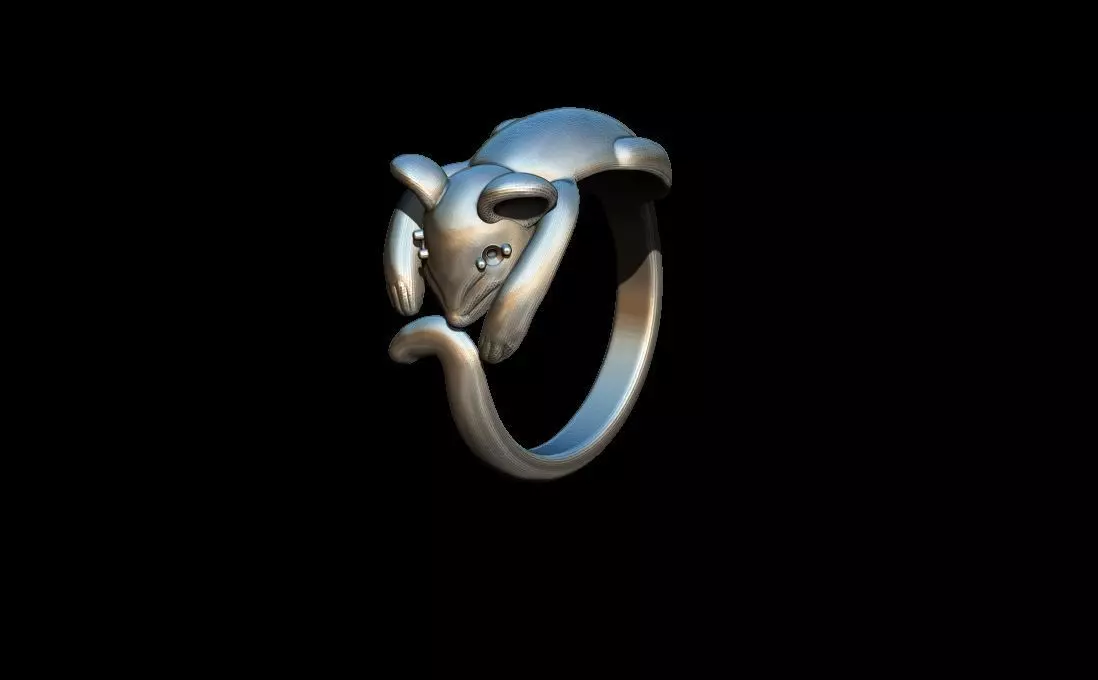 Mouse ring 3D print model_0