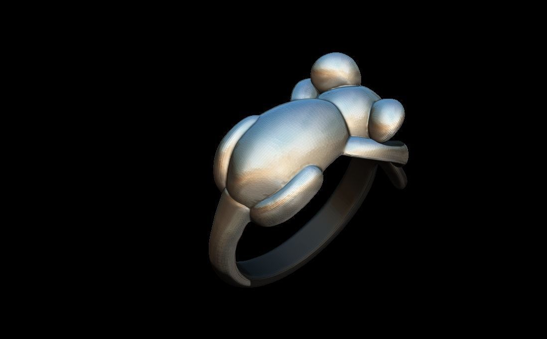 Mouse ring 3D print model_4