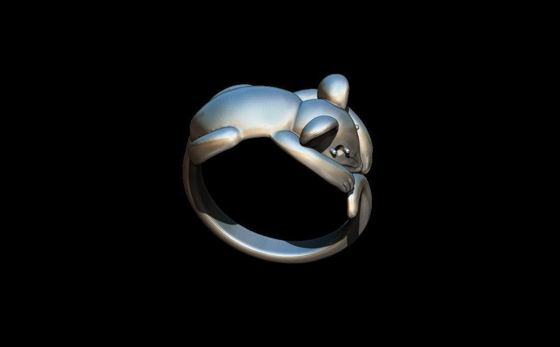 Mouse ring 3D print model_2