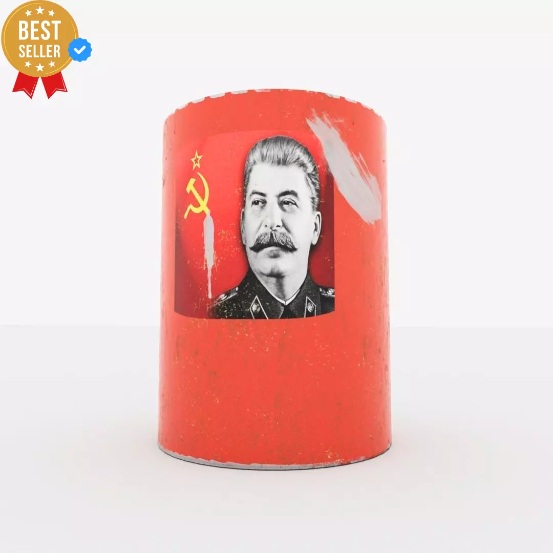 Soviet Union barrel Low-poly 3D model_0