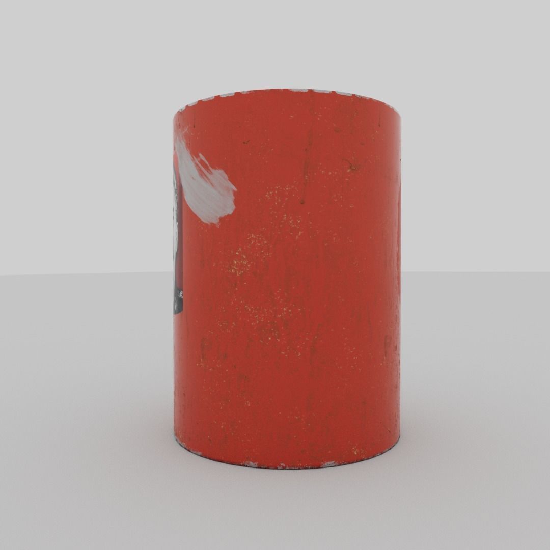 Soviet Union barrel Low-poly 3D model_5