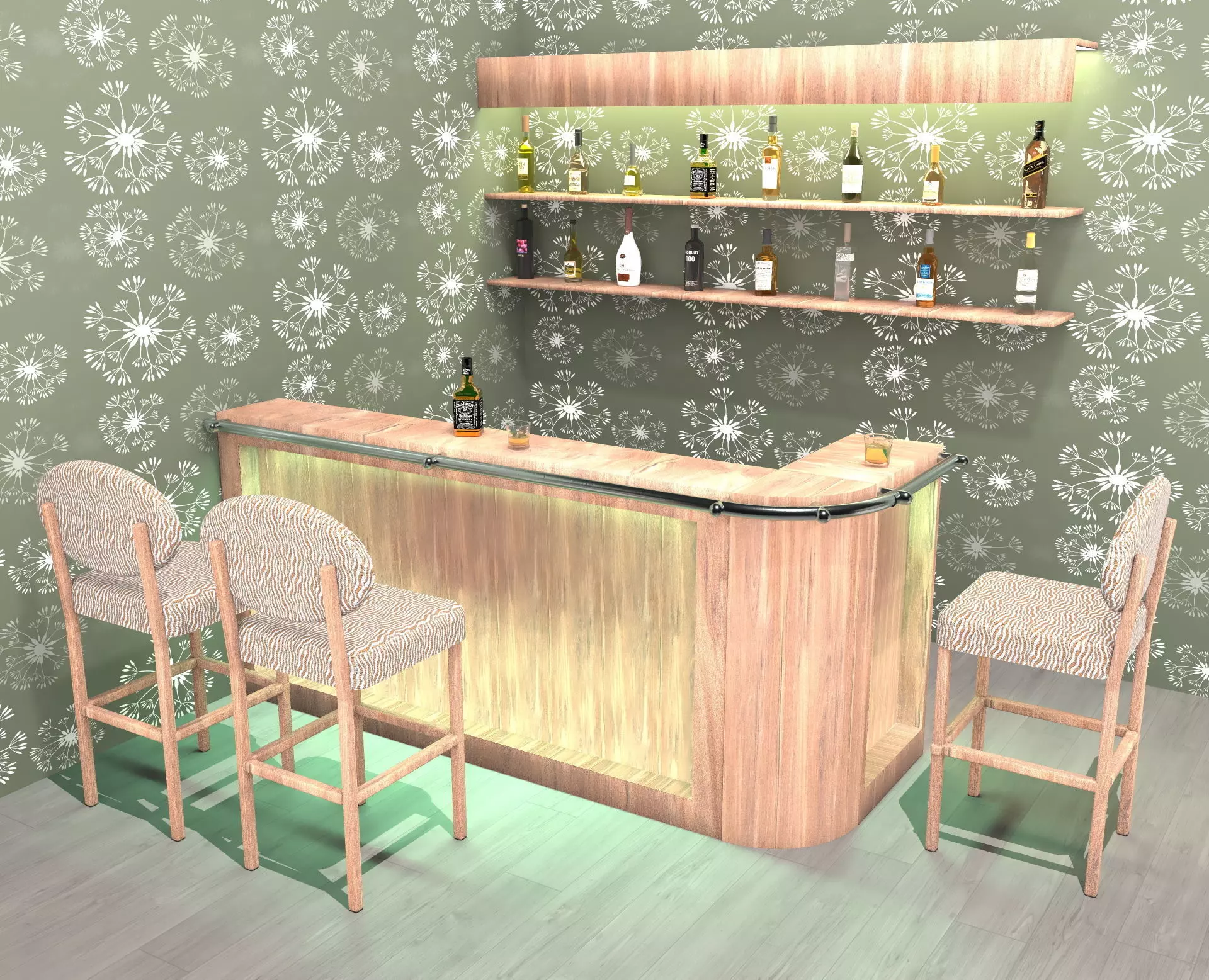 American Bar 4 - 4K 3D model_0
