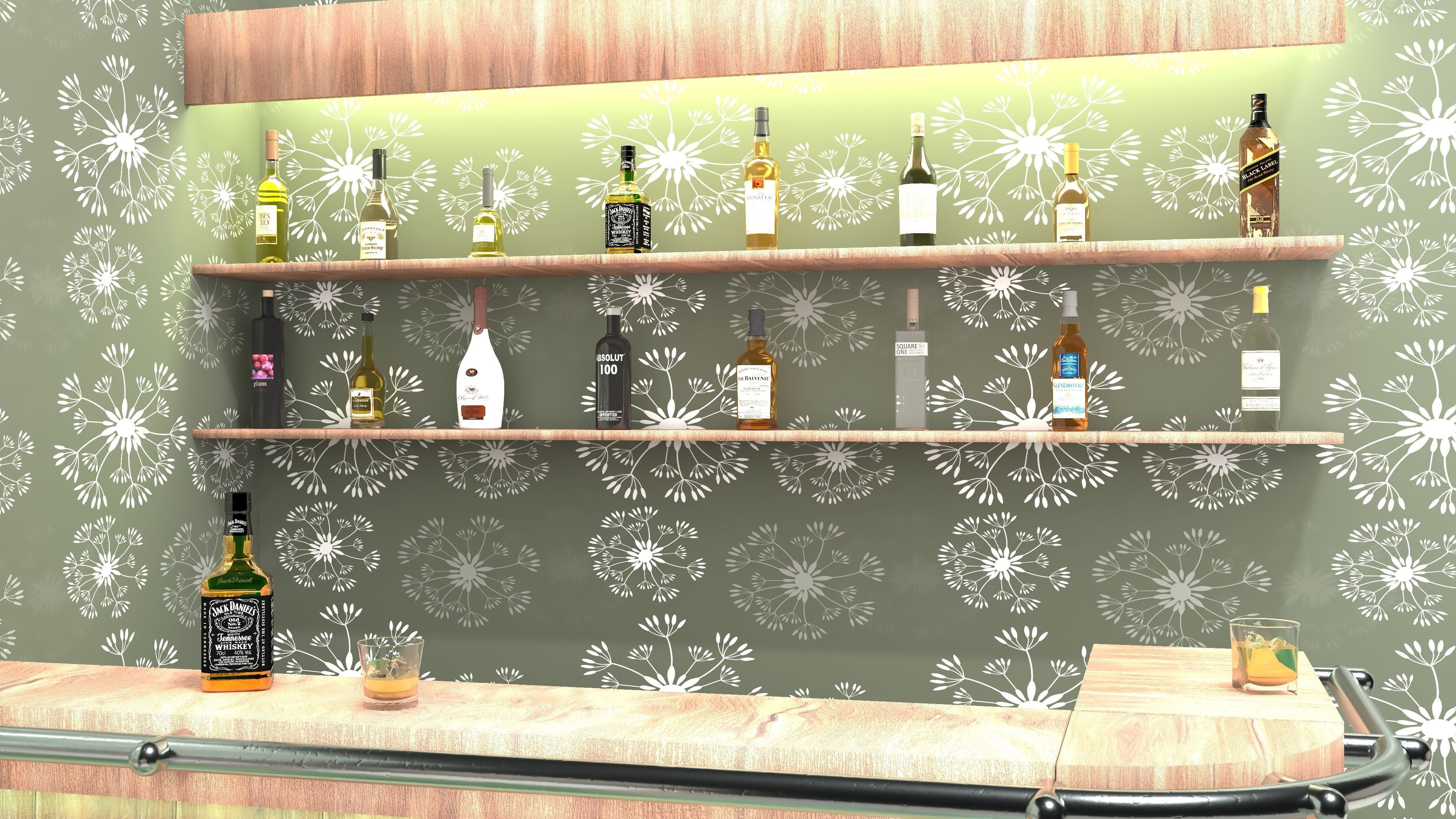 American Bar 4 - 4K 3D model_1