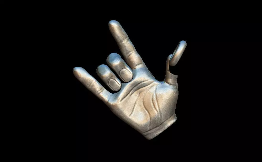 Hand rock pendant 3D print model
