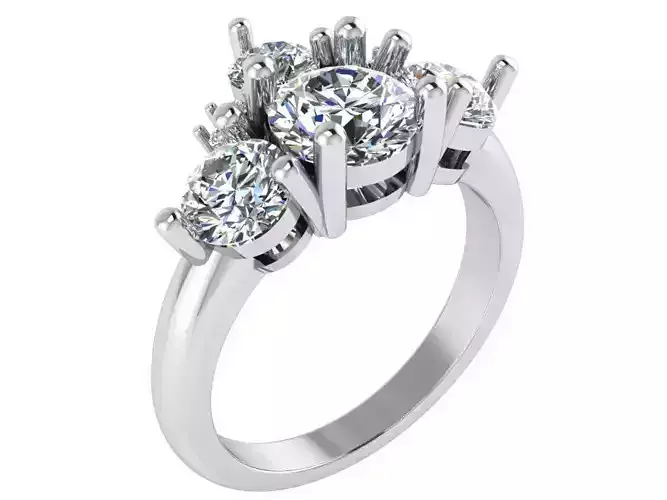 Round Diamond Basket Setting Ring 1975