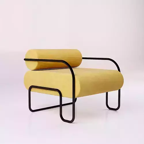 FABRIC YELLOW CHAIR