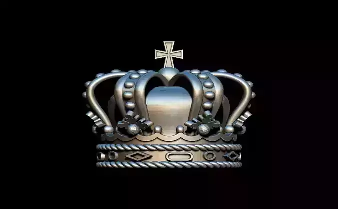 Crown golden pendant 3D print model