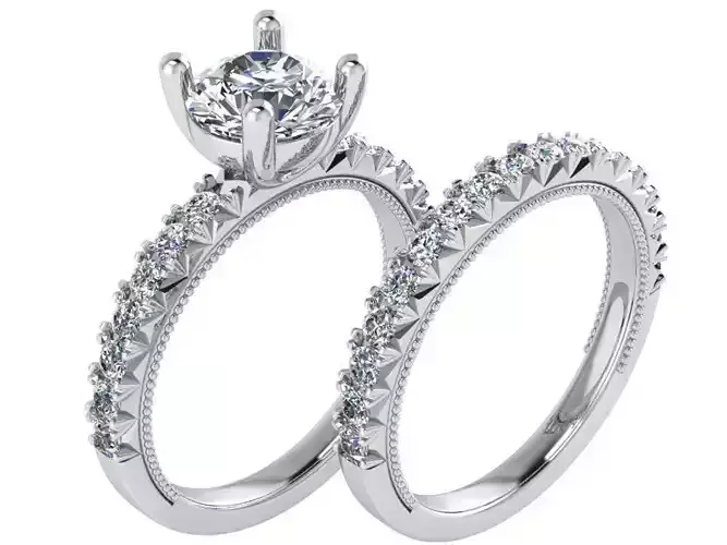 Round Diamond Ring With Band 1992