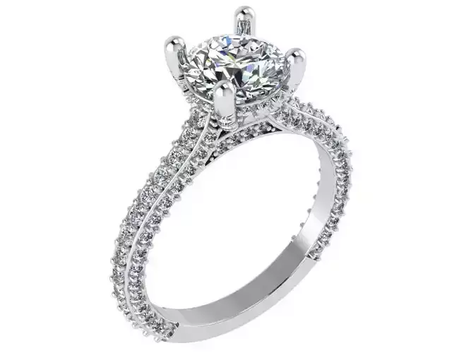 Round Diamond Ring 1997 3D print model