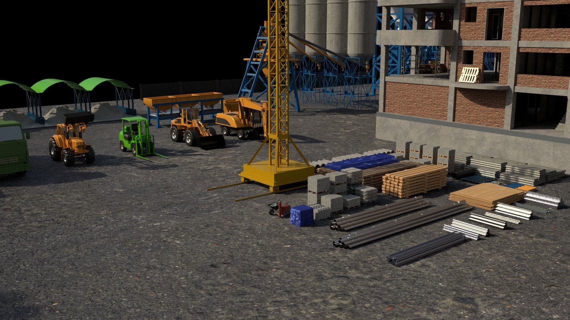CONSTRUCTION SCENE 3D model_11