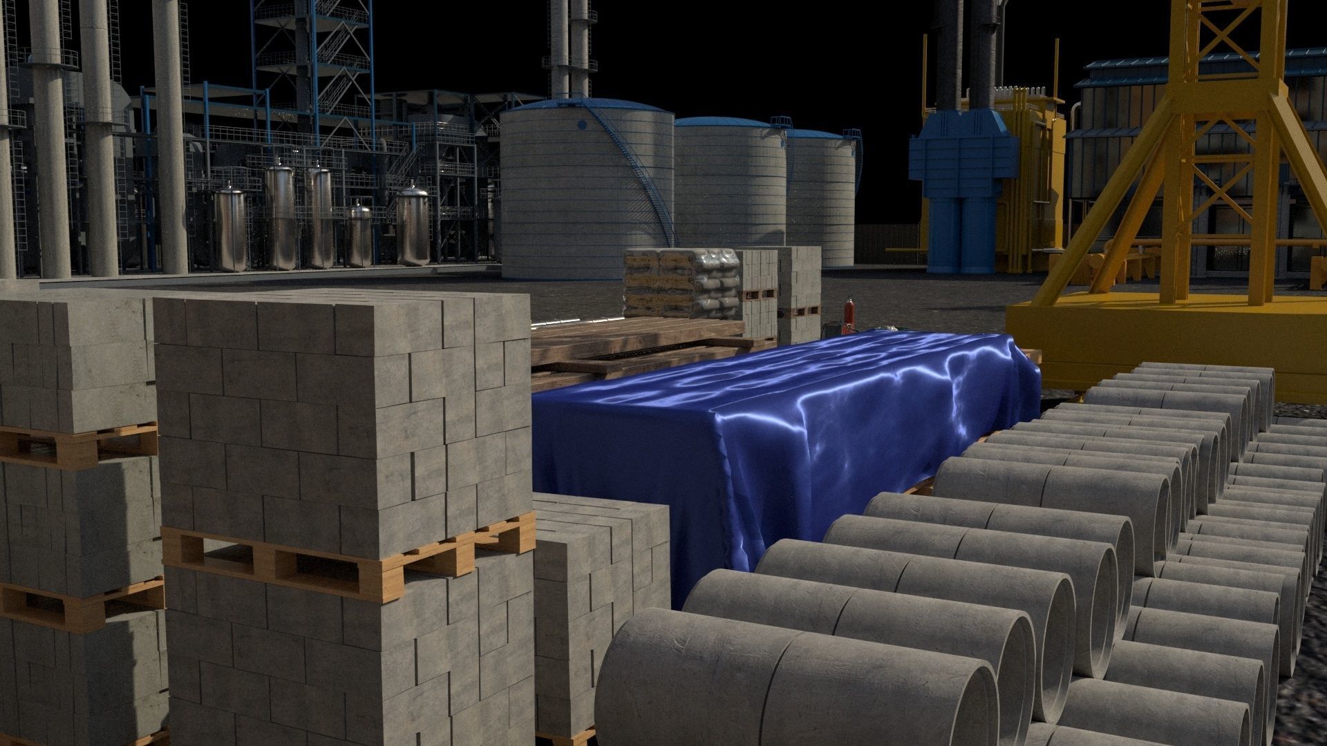 CONSTRUCTION SCENE 3D model_1