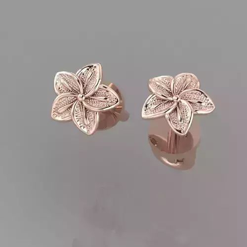 earrings flower s0020