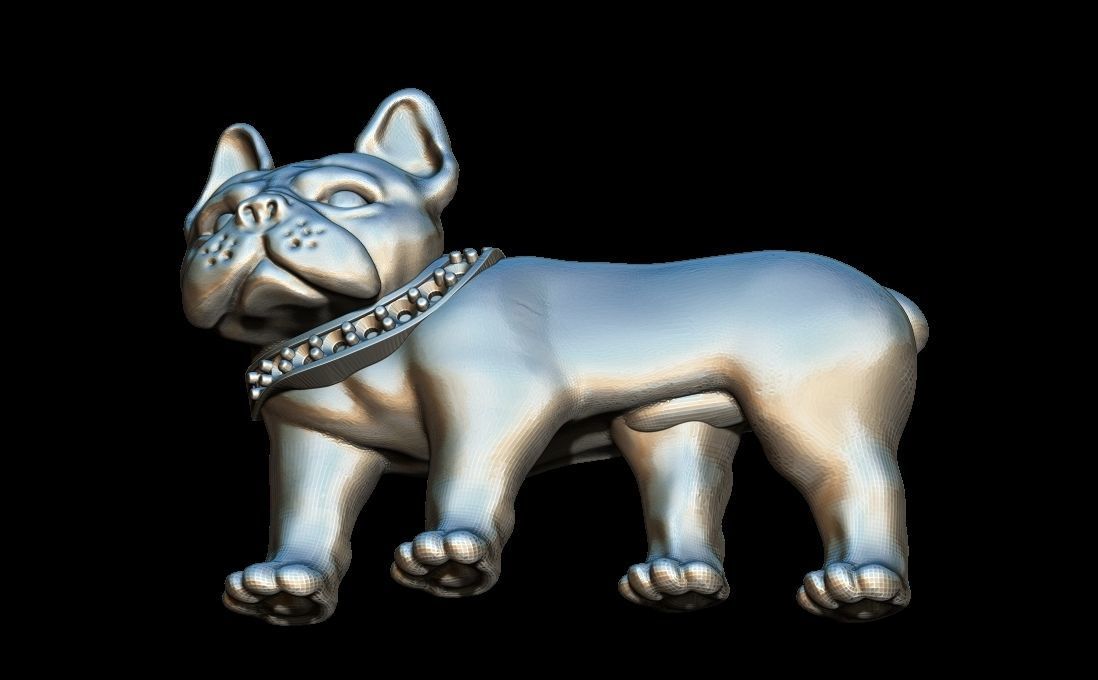 French Bulldog pendant 3D print model_1