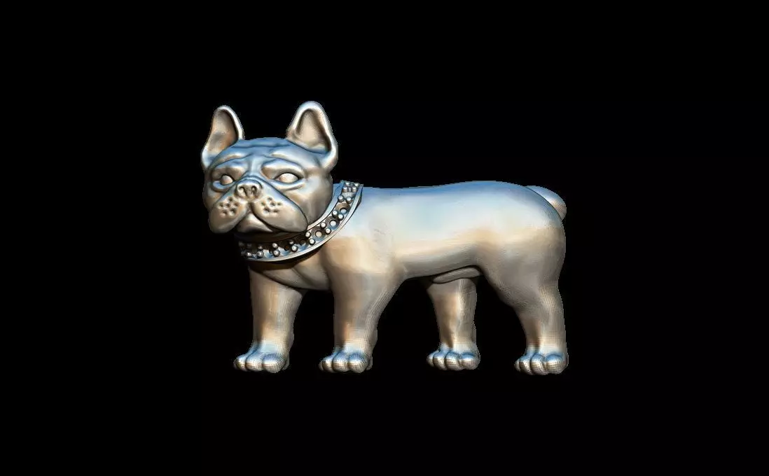 French Bulldog pendant 3D print model_0