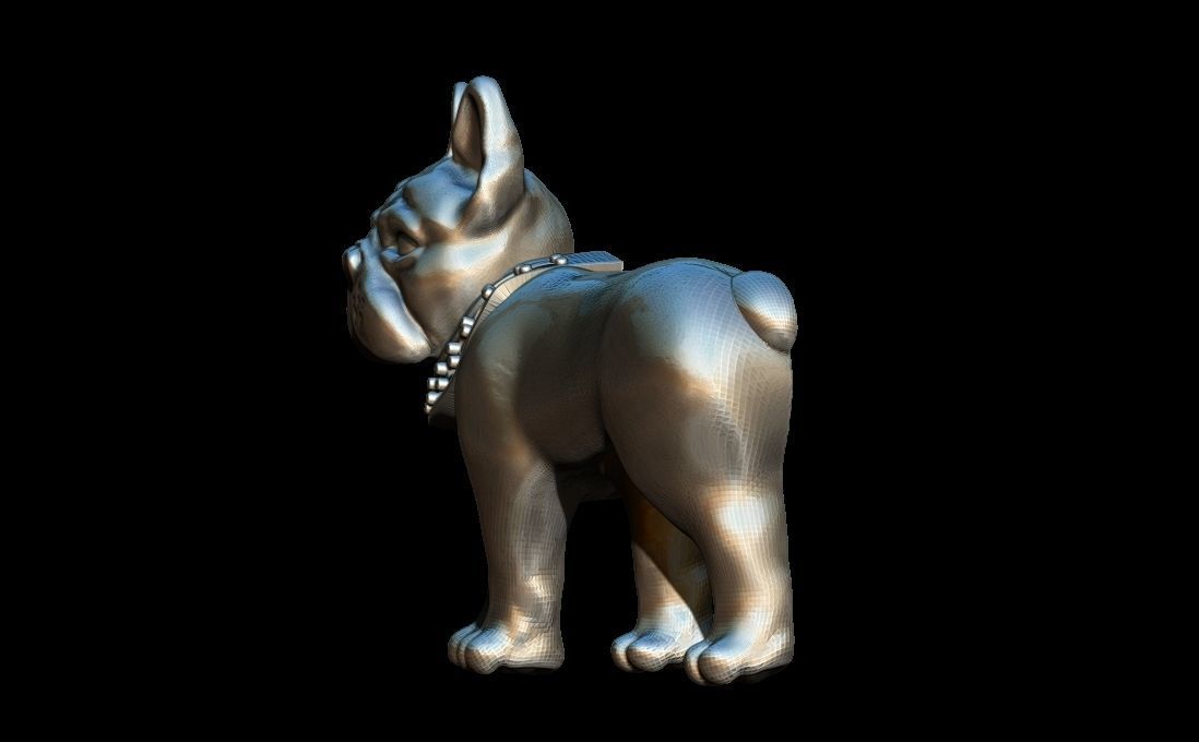 French Bulldog pendant 3D print model_4