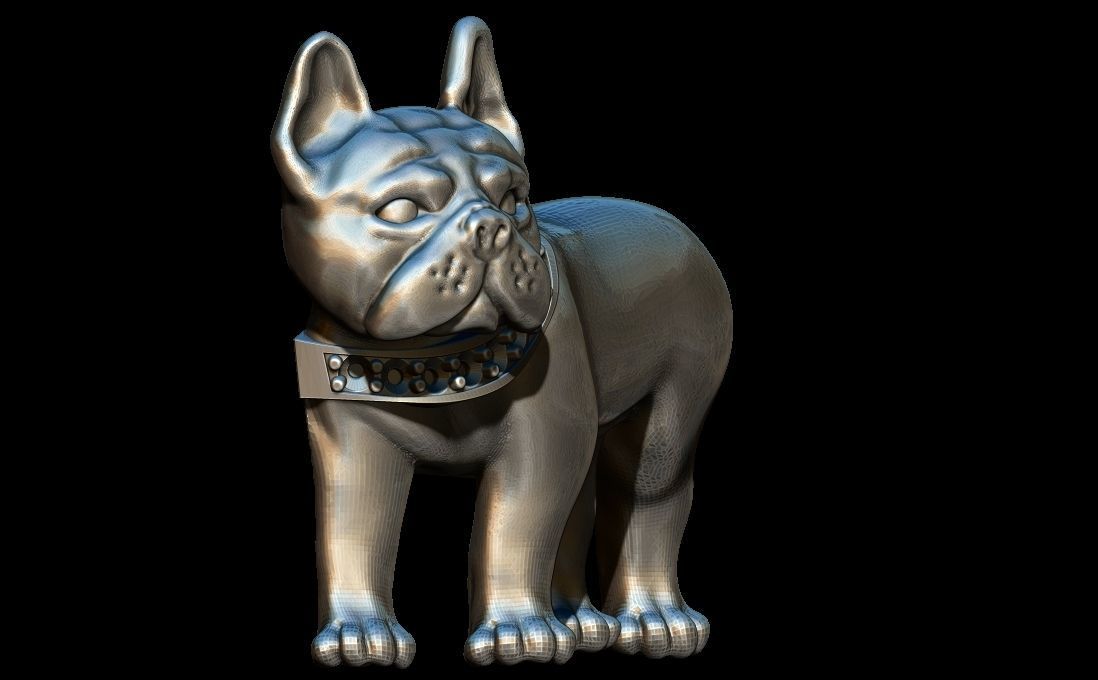 French Bulldog pendant 3D print model_5