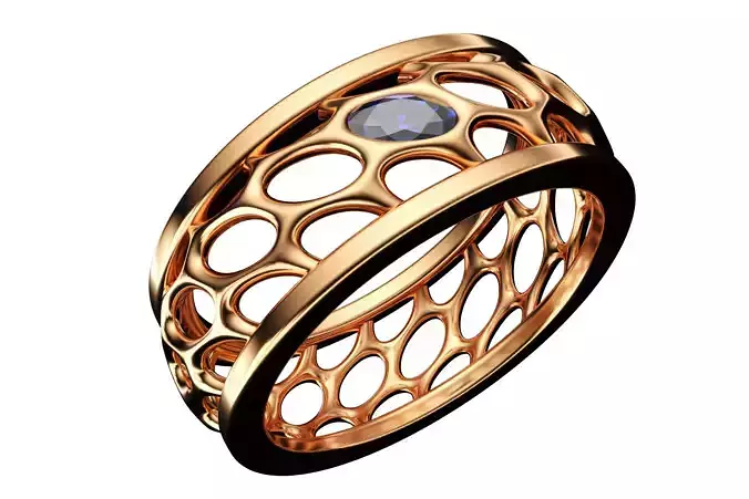 ultra modern ladies lace ring us size 7 3D print model