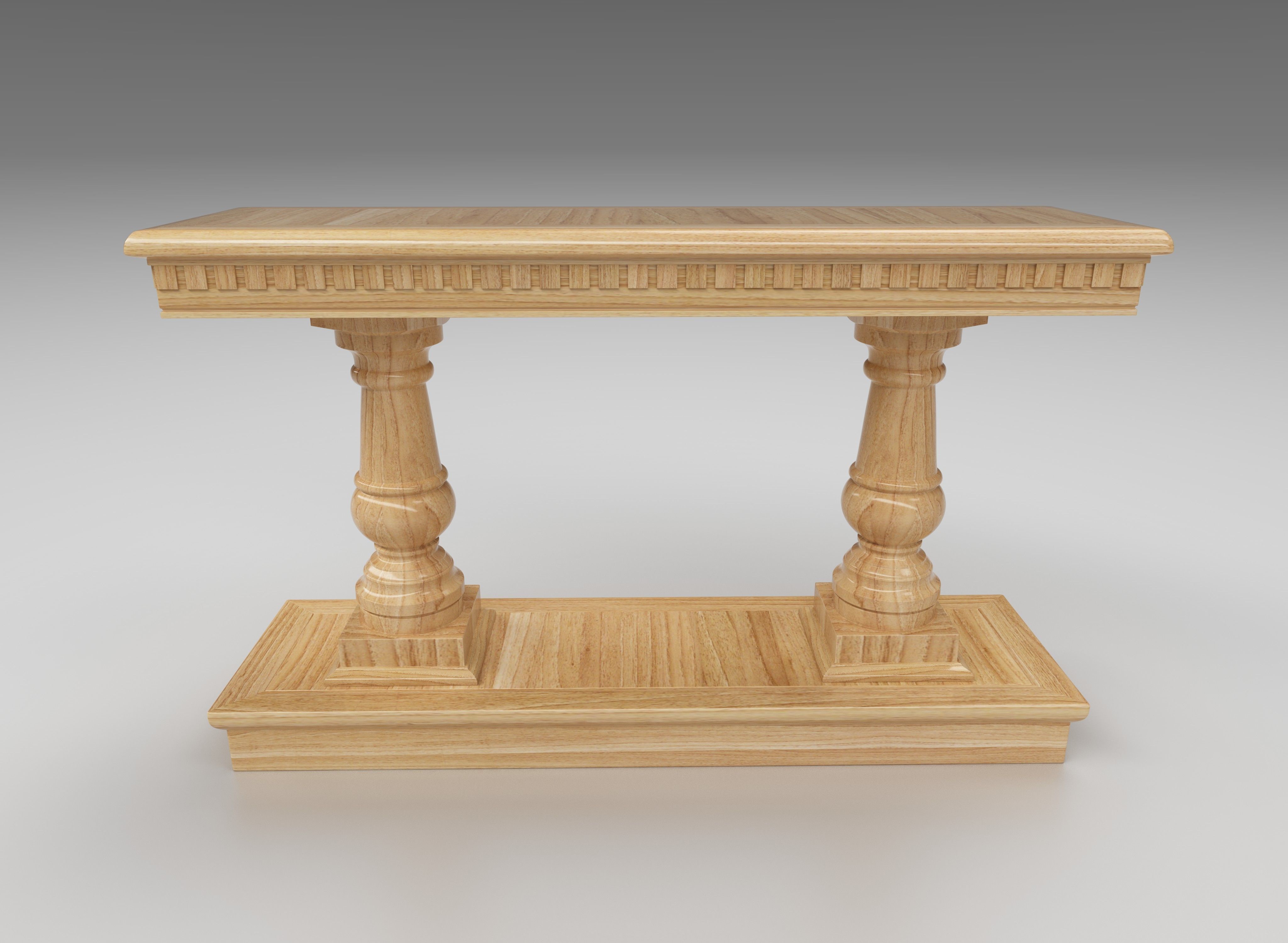 Console table Uzbek Yaypan 3D model_1