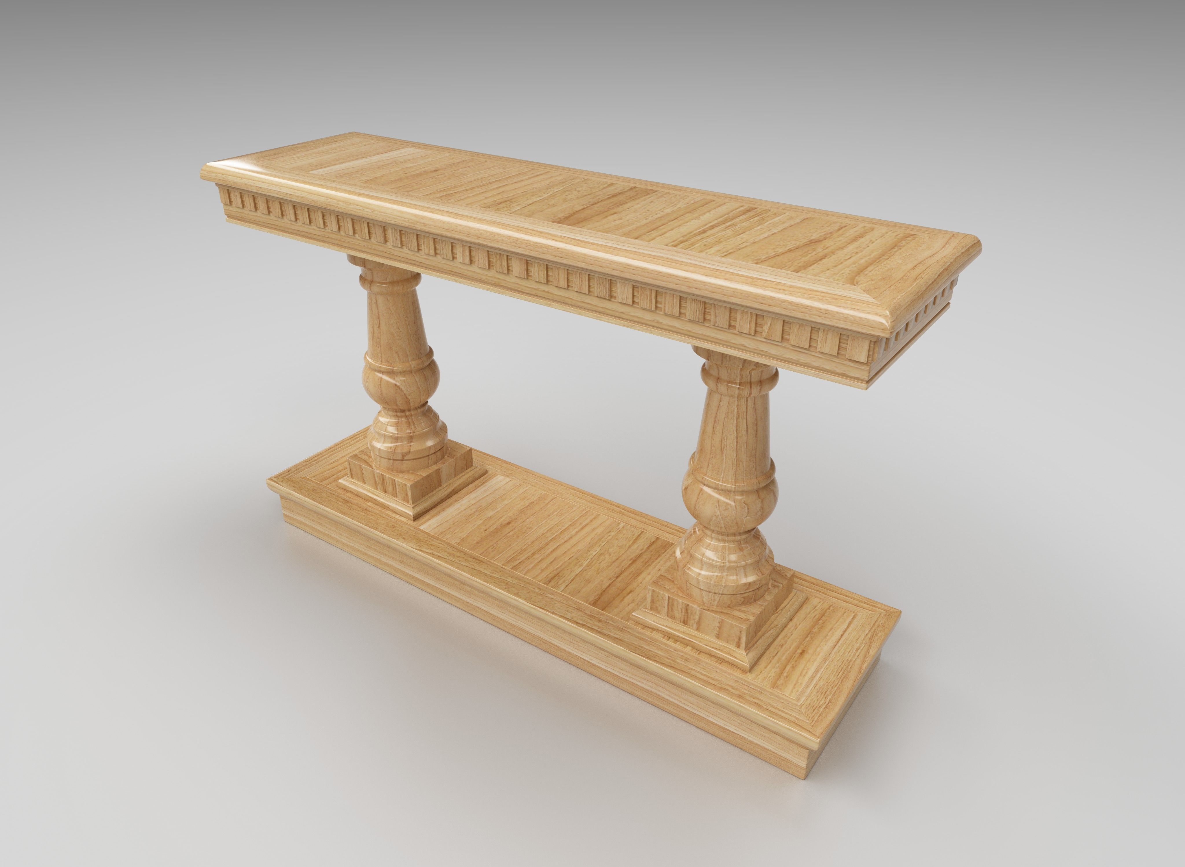 Console table Uzbek Yaypan 3D model_2