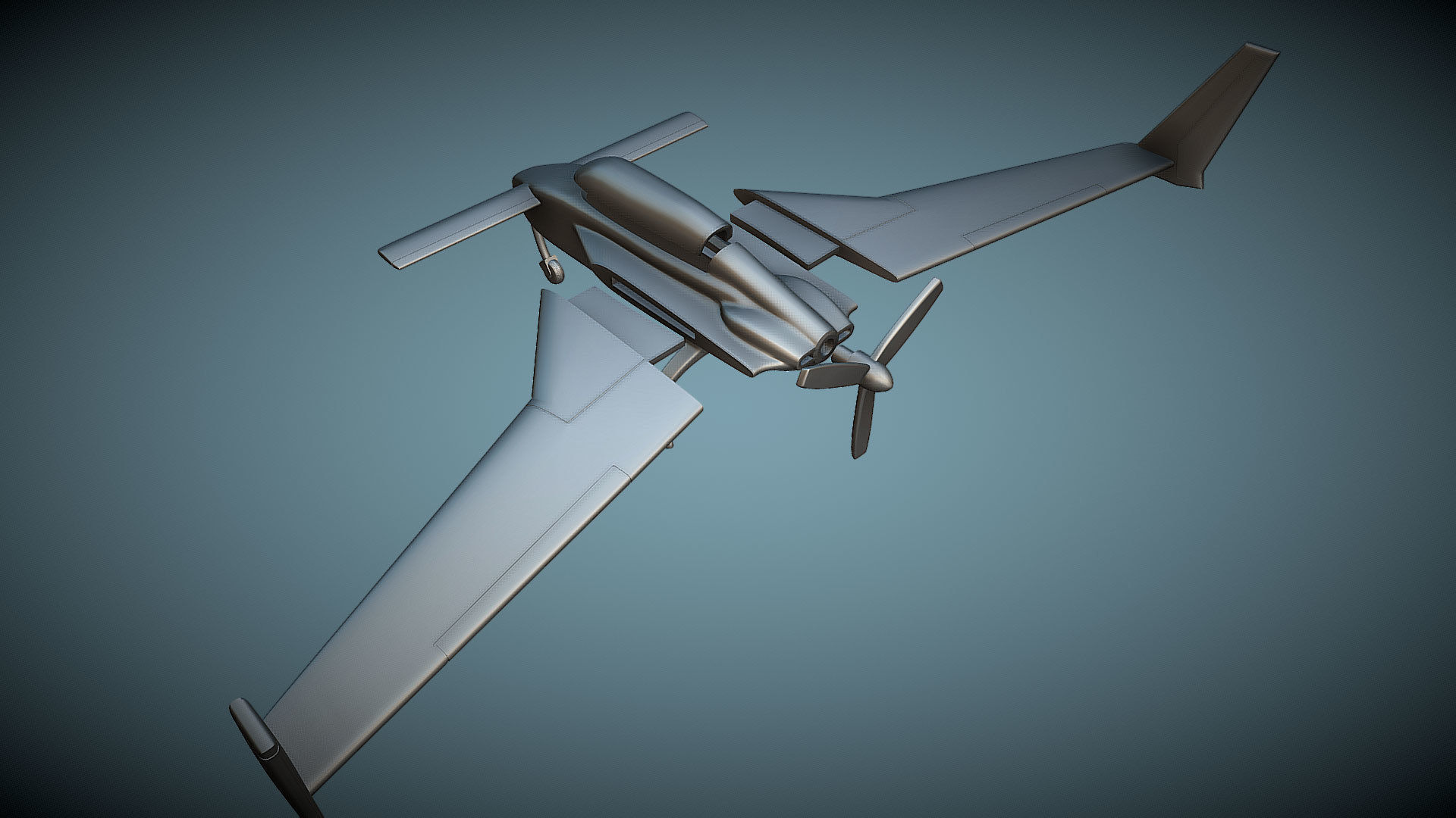 Rutan Model 61 Long-EZ - 3D Printable Model 3D print model_2