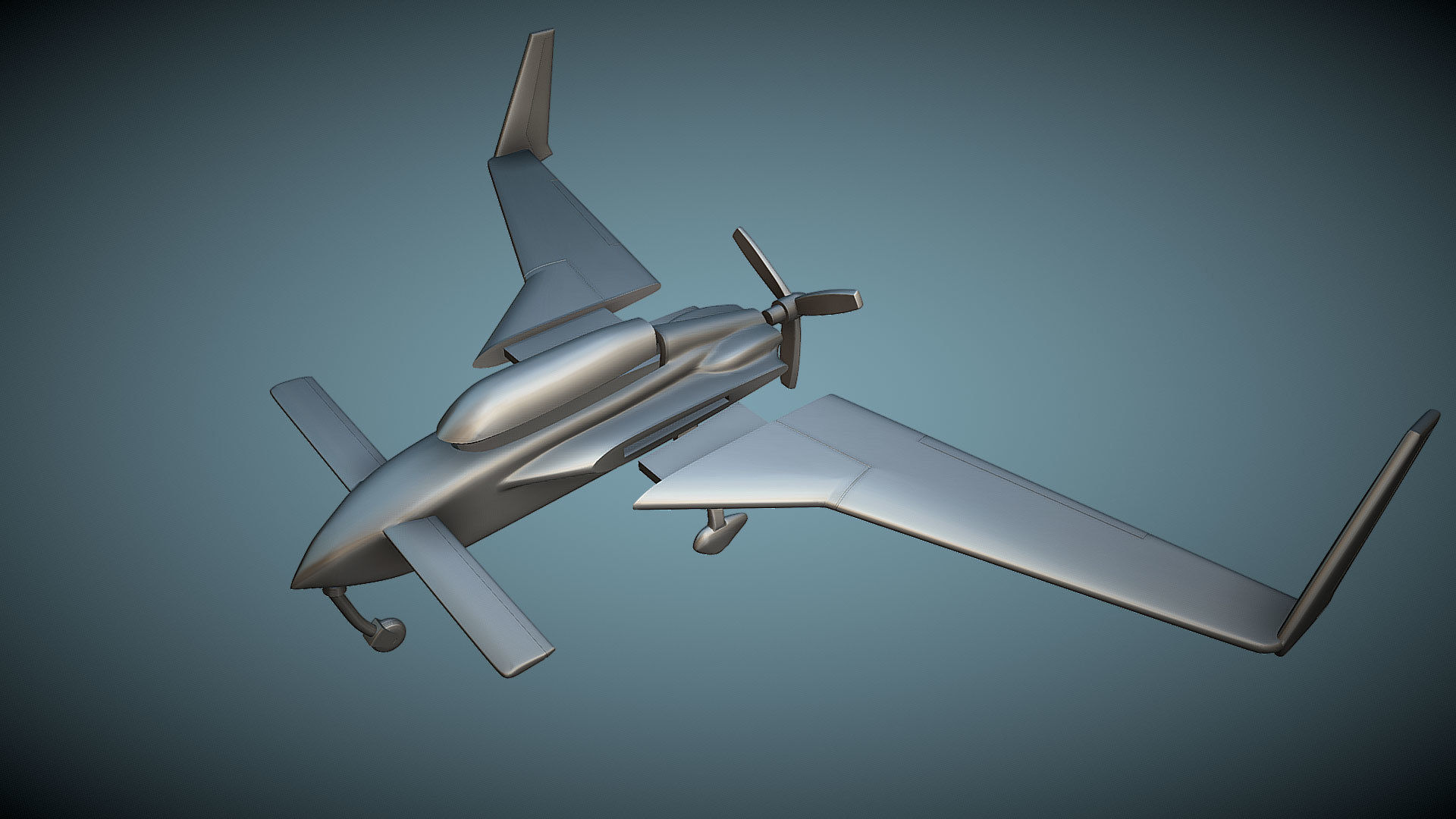 Rutan Model 61 Long-EZ - 3D Printable Model 3D print model_1