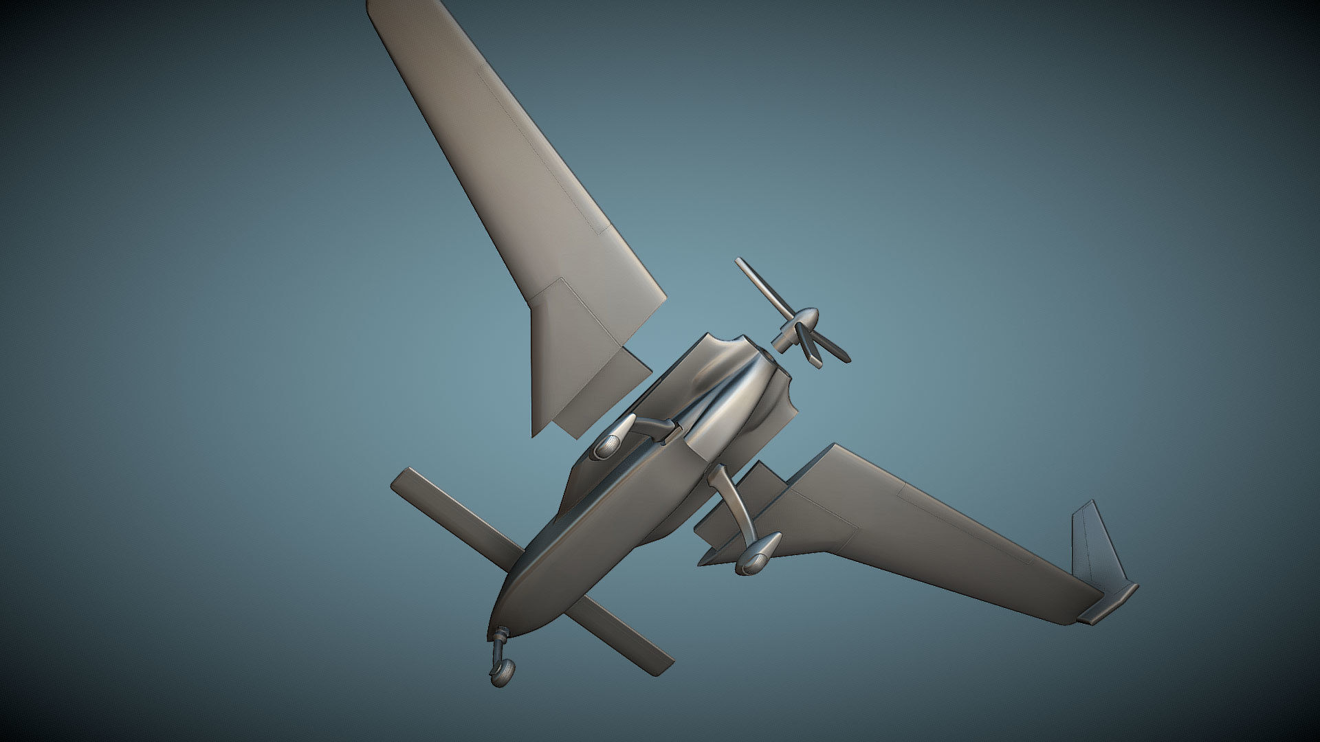 Rutan Model 61 Long-EZ - 3D Printable Model 3D print model_4