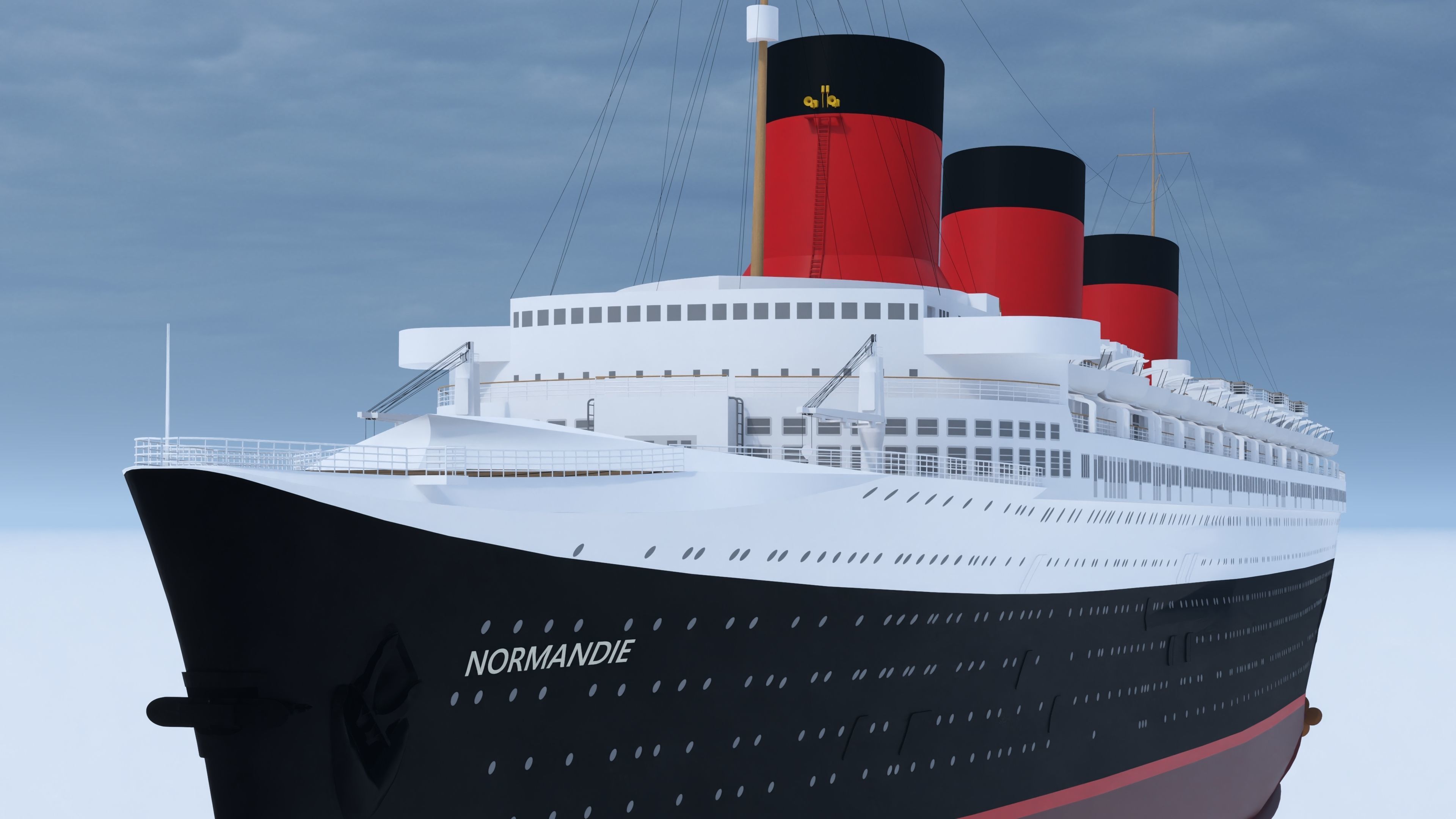 SS Normandie 3D model_3