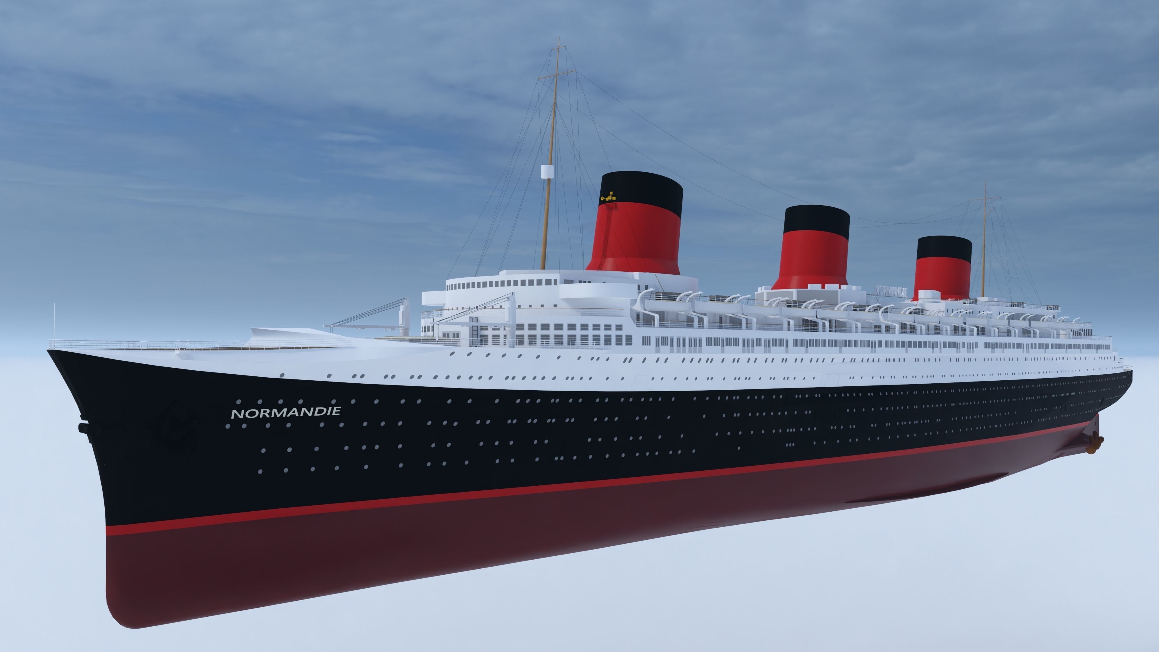 SS Normandie 3D model_2