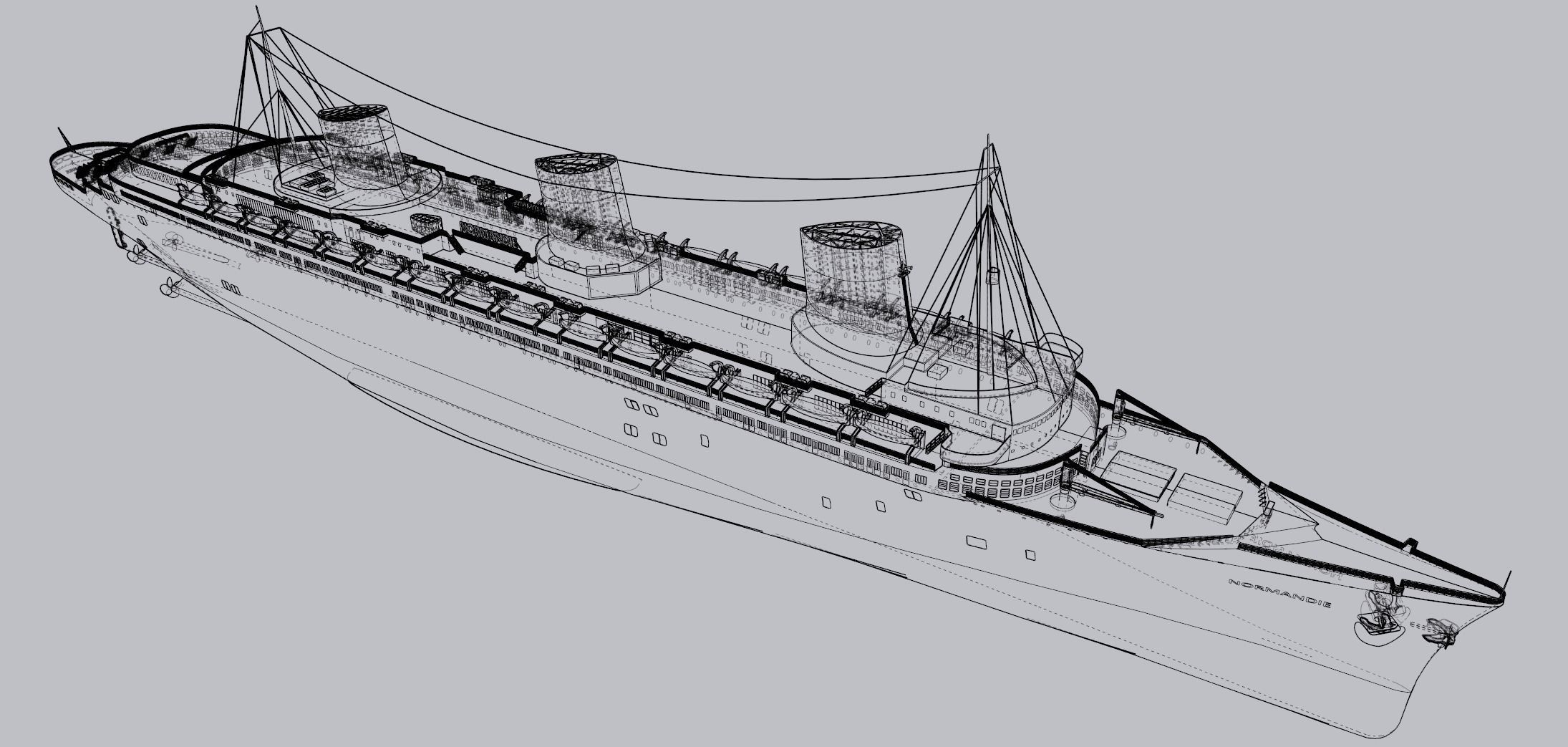 SS Normandie 3D model_18