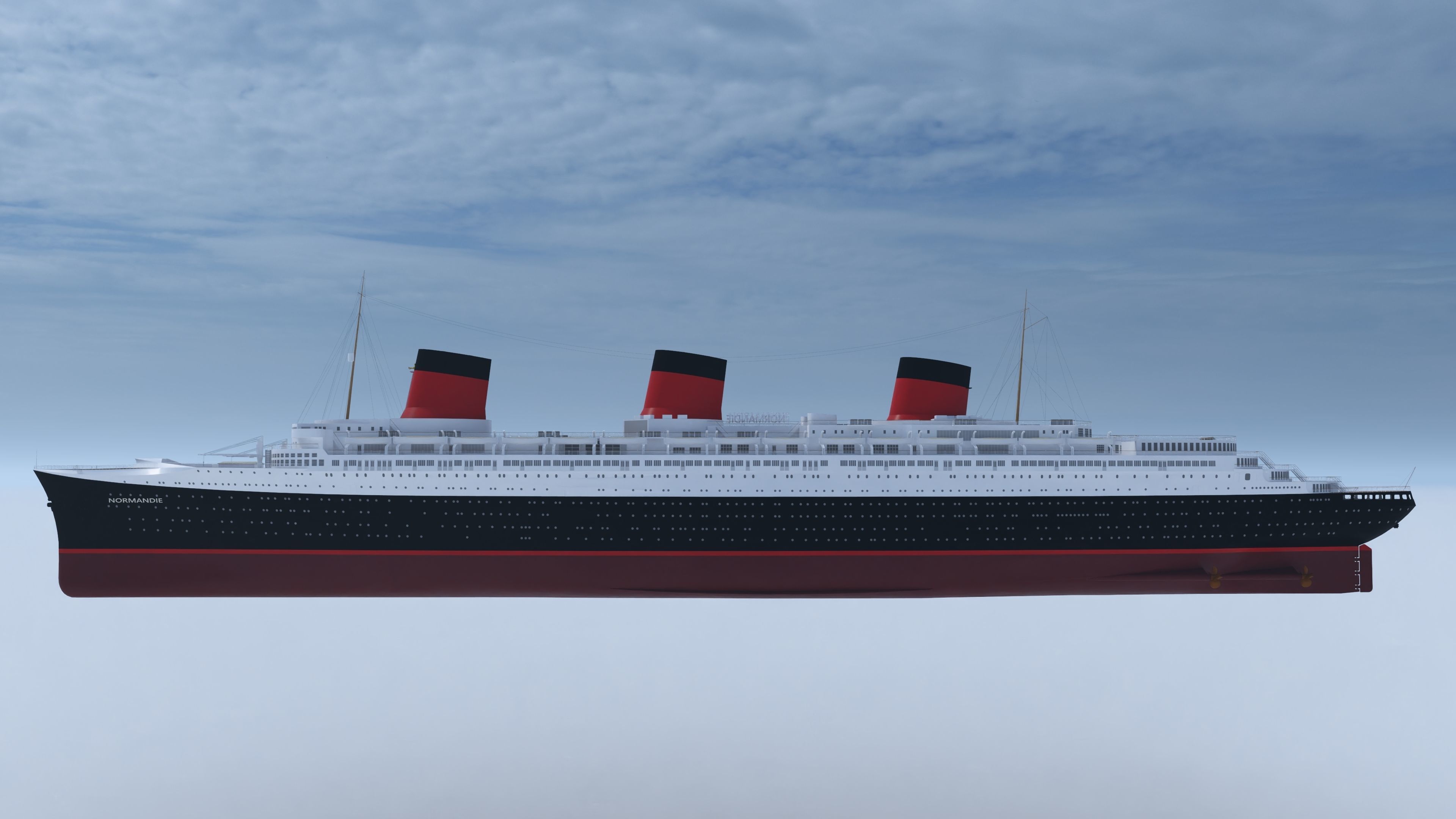 SS Normandie 3D model_7