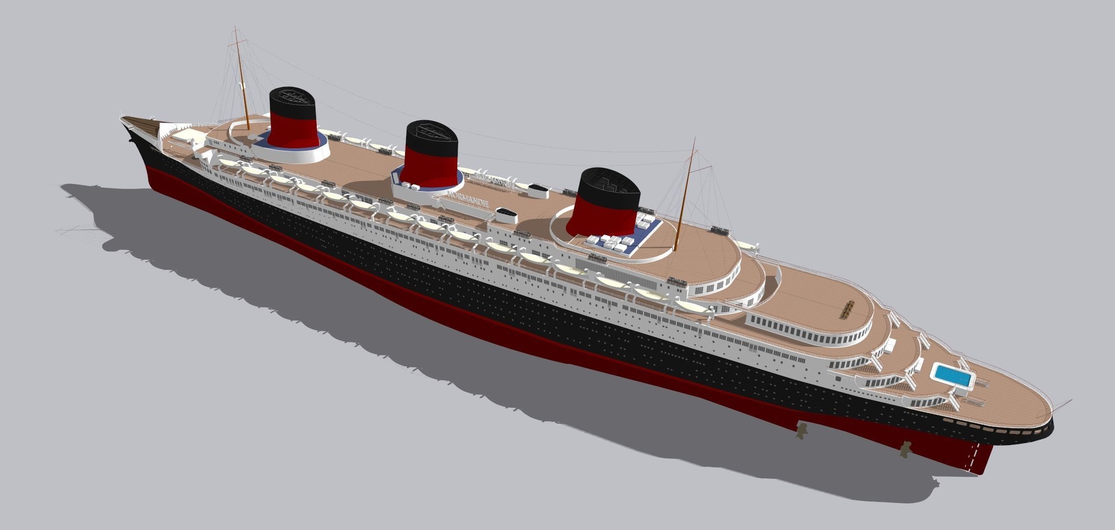 SS Normandie 3D model_16