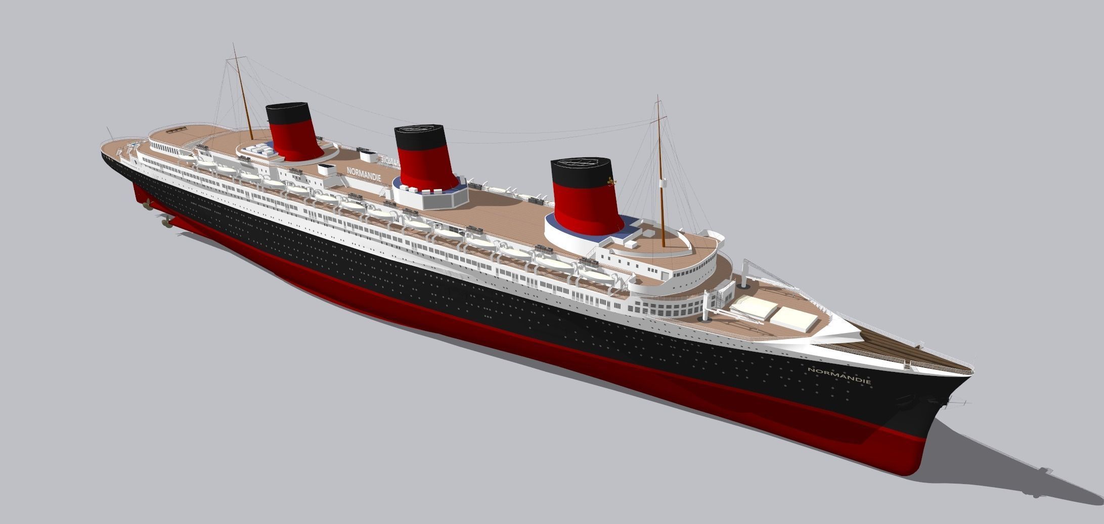 SS Normandie 3D model_15