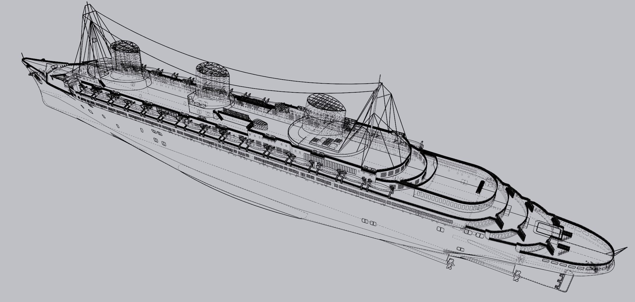 SS Normandie 3D model_17