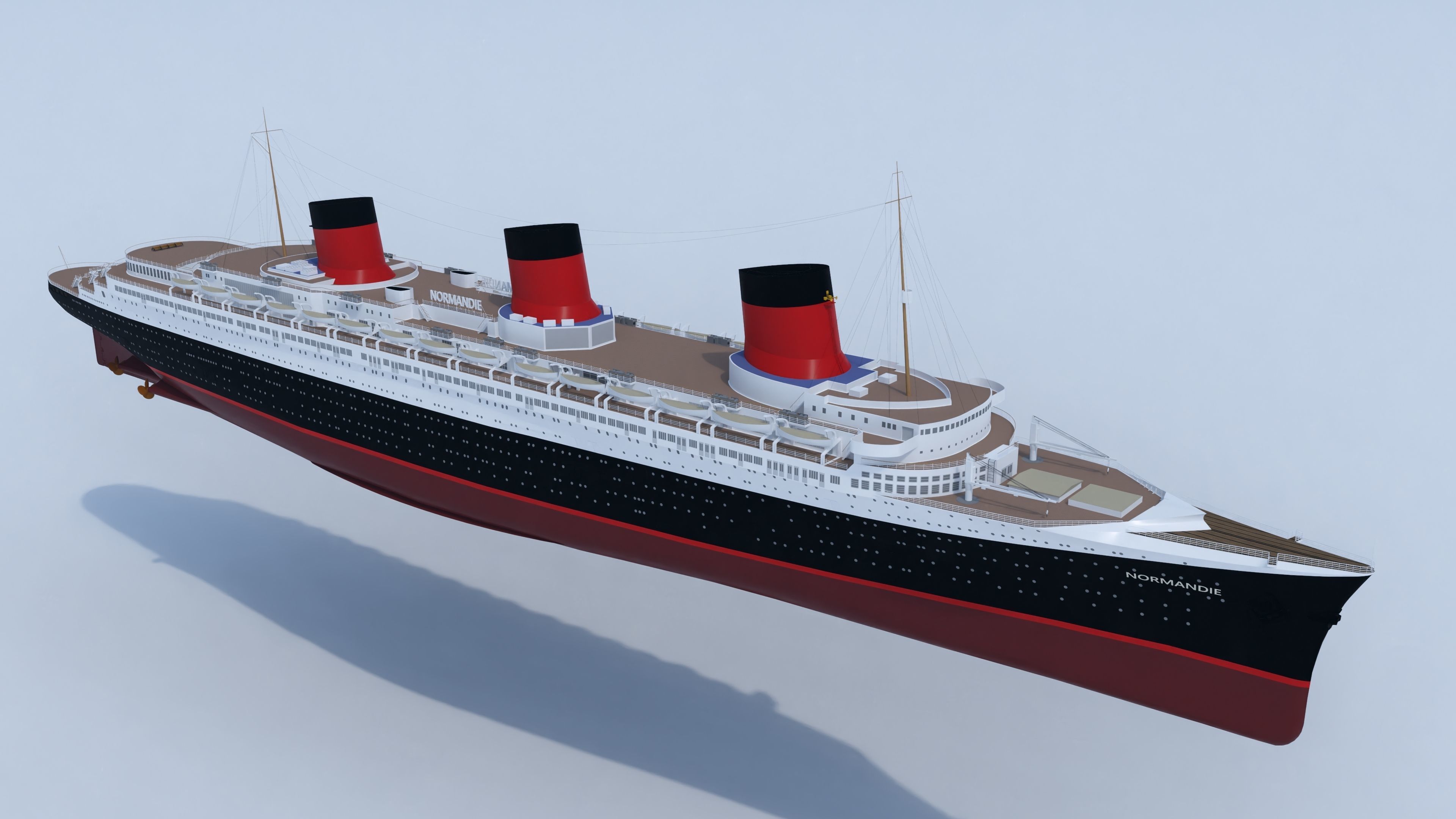 SS Normandie 3D model_4