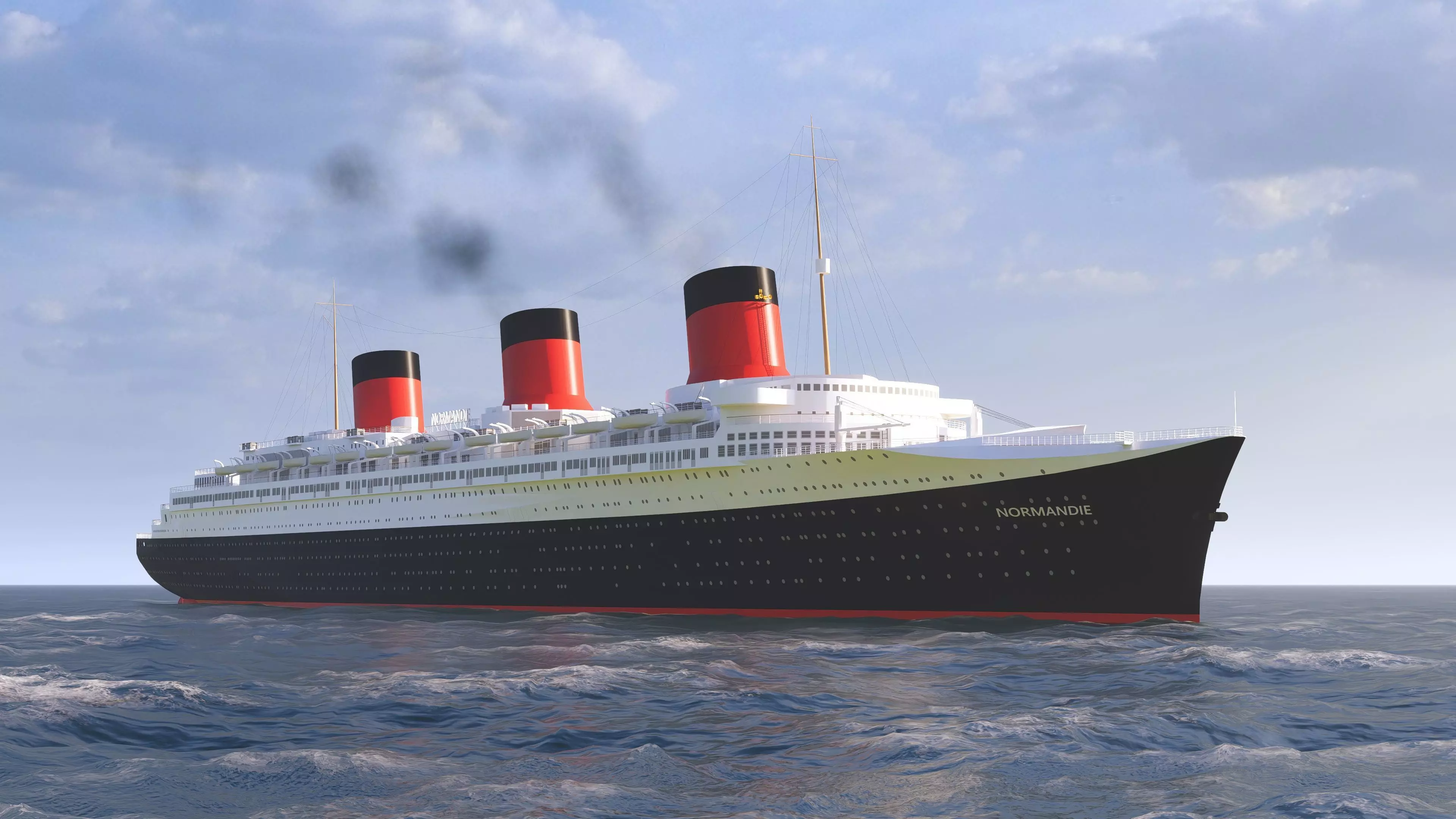 SS Normandie 3D model_0