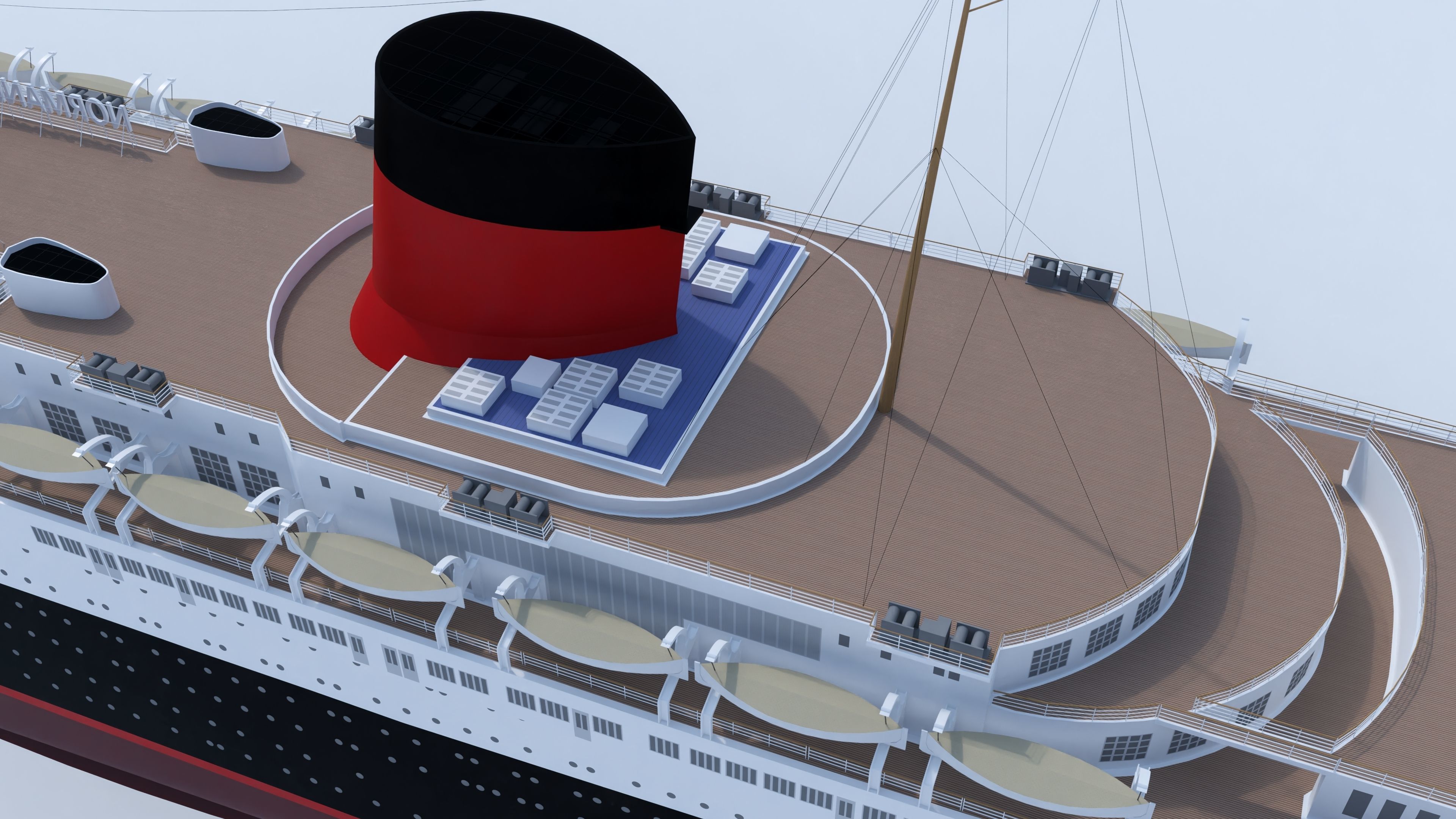 SS Normandie 3D model_10