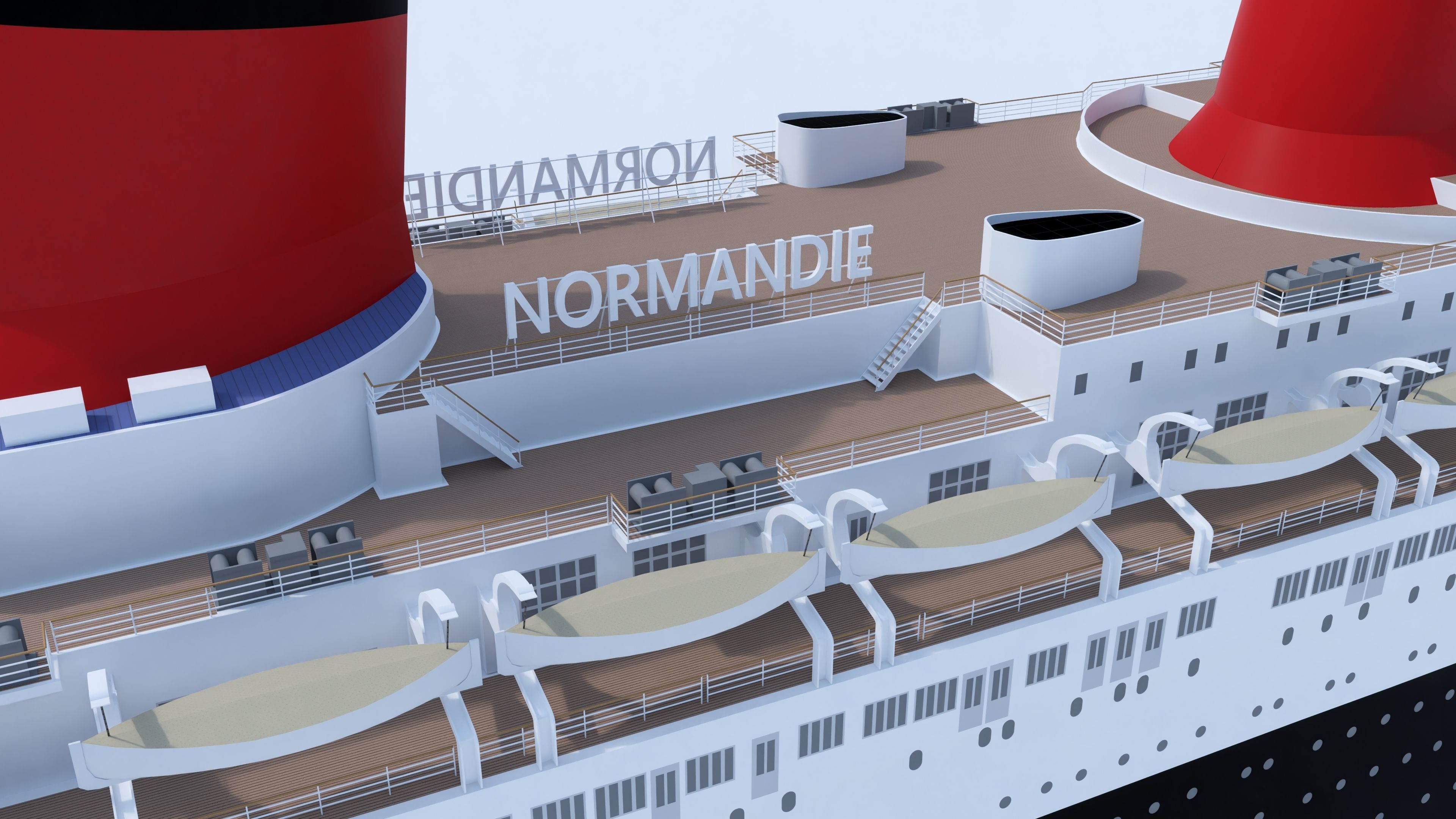 SS Normandie 3D model_12